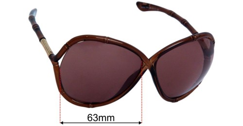 Tom Ford Simone TF74 63mm Replacement Lenses